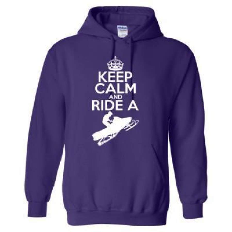 AGR Keep Calm And Ride A Snowmobile – Heavy Blend™ Hooded Sweatshirt