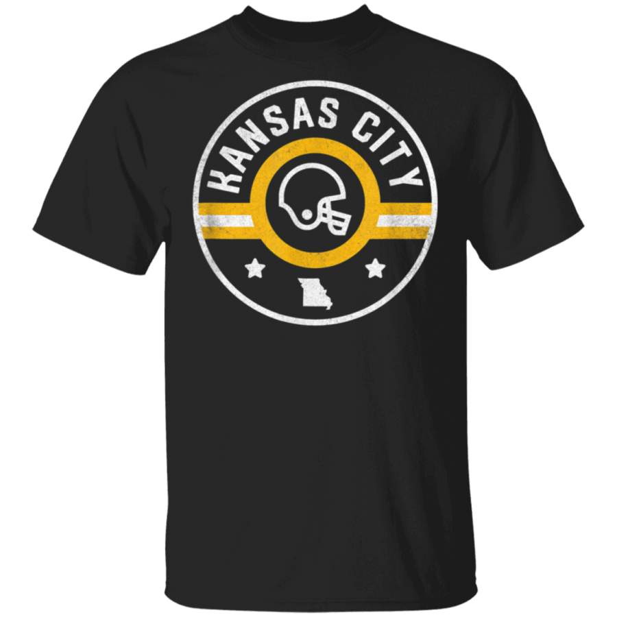 Kansas City Football Stars and Stripes Missouri Outline TShirt