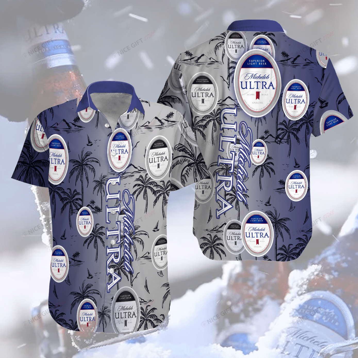 Michelob Ultra Hawaiian Shirt 3Hs-E7X4