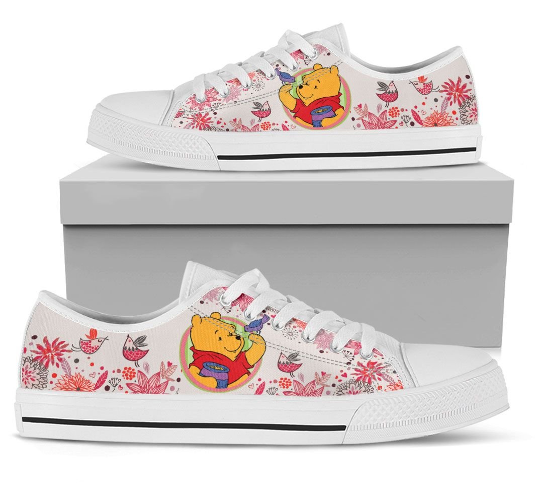 Gift For Pooh Lover Pooh And Birds Winnie The Pooh Low Top Shoes