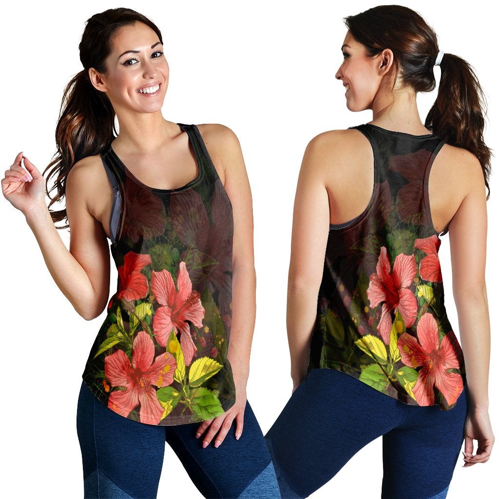 Hawaiian Hibiscus Tree Racerback Tank Ha63518