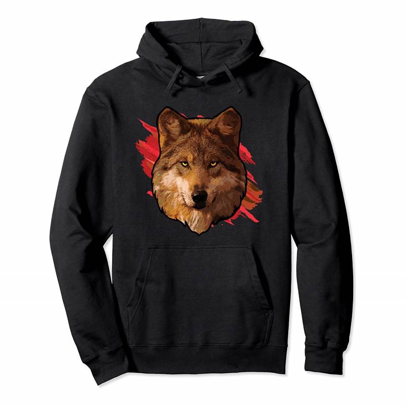 Wolf Art Head Animal Gift Pullover Hoodie, T-Shirt, Sweatshirt, Tank Top, Racerback, Dolman