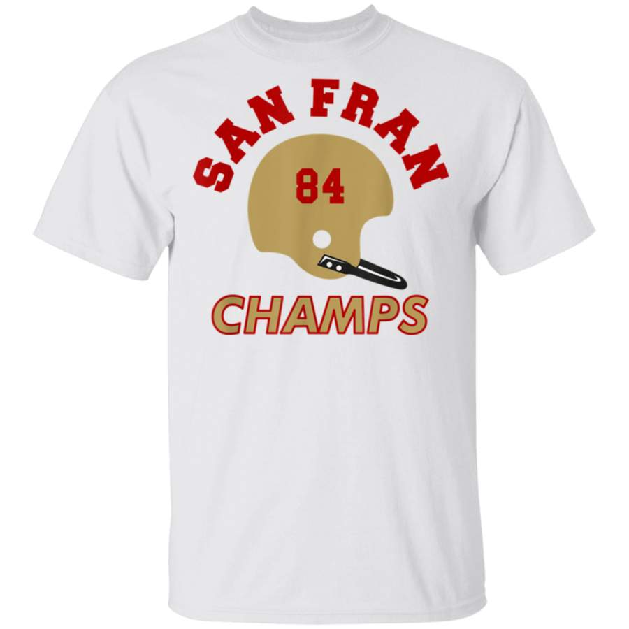 Retro San Francisco Football Helmet Vintage SF 84 Champs TShirt