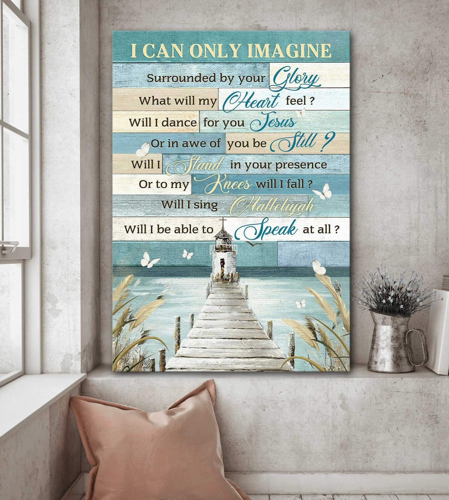 & Canvas – Christ Lighthouse – I Can Only Imagine – Jesus Landscape Canvas Print – Wall Art Decor- Home Decor – Canvas Decoration