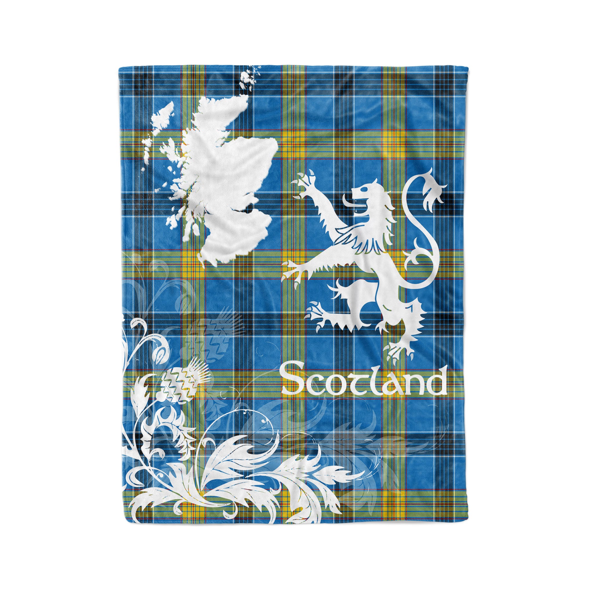 Tartan Plaid Fleece Blanket Tartan Blanket Thistle And Lion Scottish Clan Laing Plaid Blanket