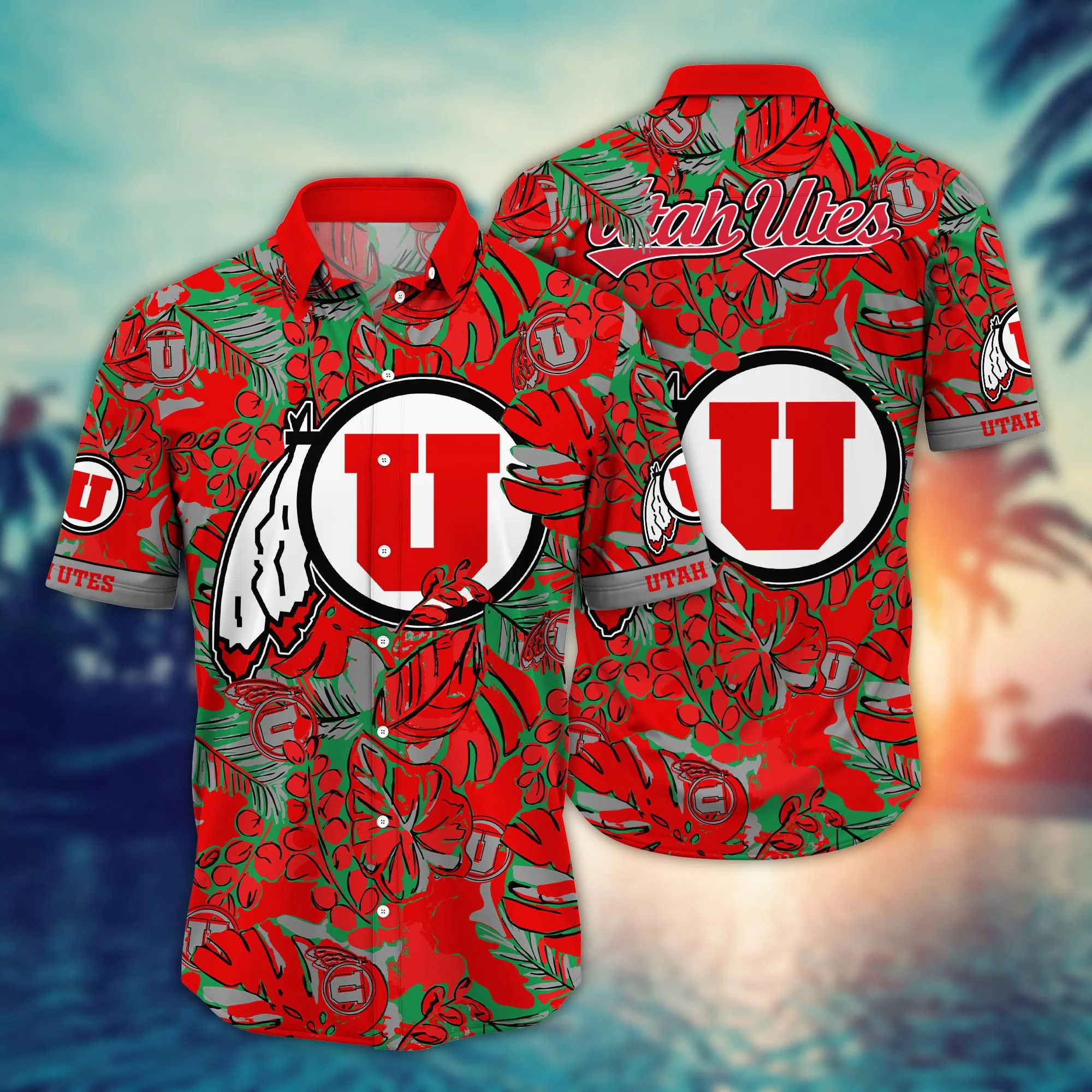 Utah Utes NCCA Hawaiian Shirt Summertime Aloha Shirt