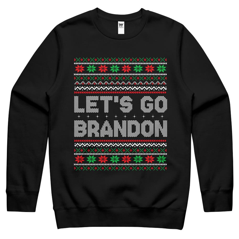 Let’S Go Brandon Impeach 46 Chant Christmas Crewneck Sweatshirt