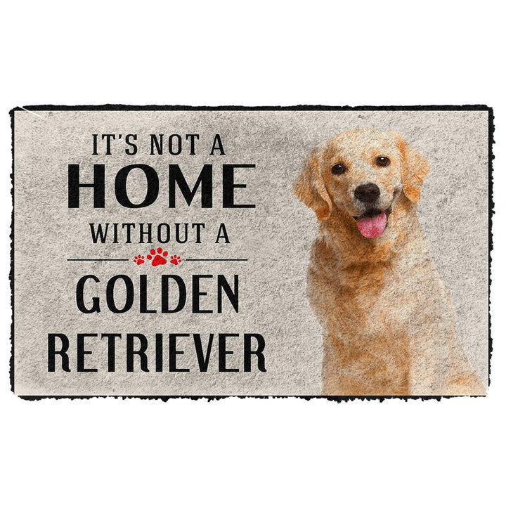 Waybackapparel Its Not A Home Without A Golden Retriever Custom 3D Doormat