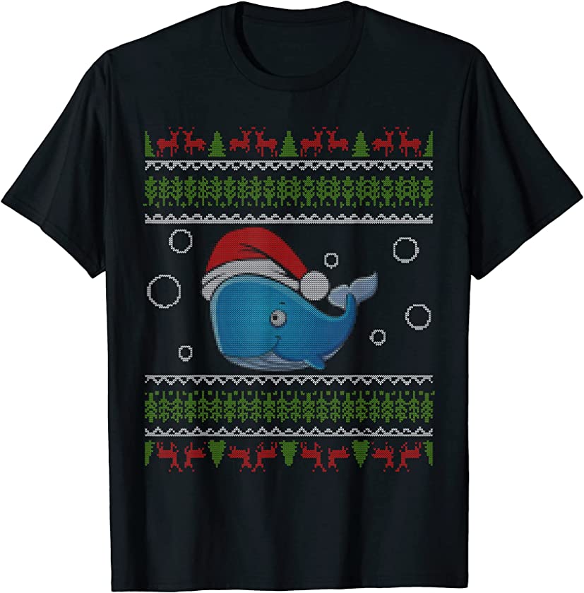 Whale Claus Merry Whalemas Ugly Xmas Whale Lover Sweater T-Shirt