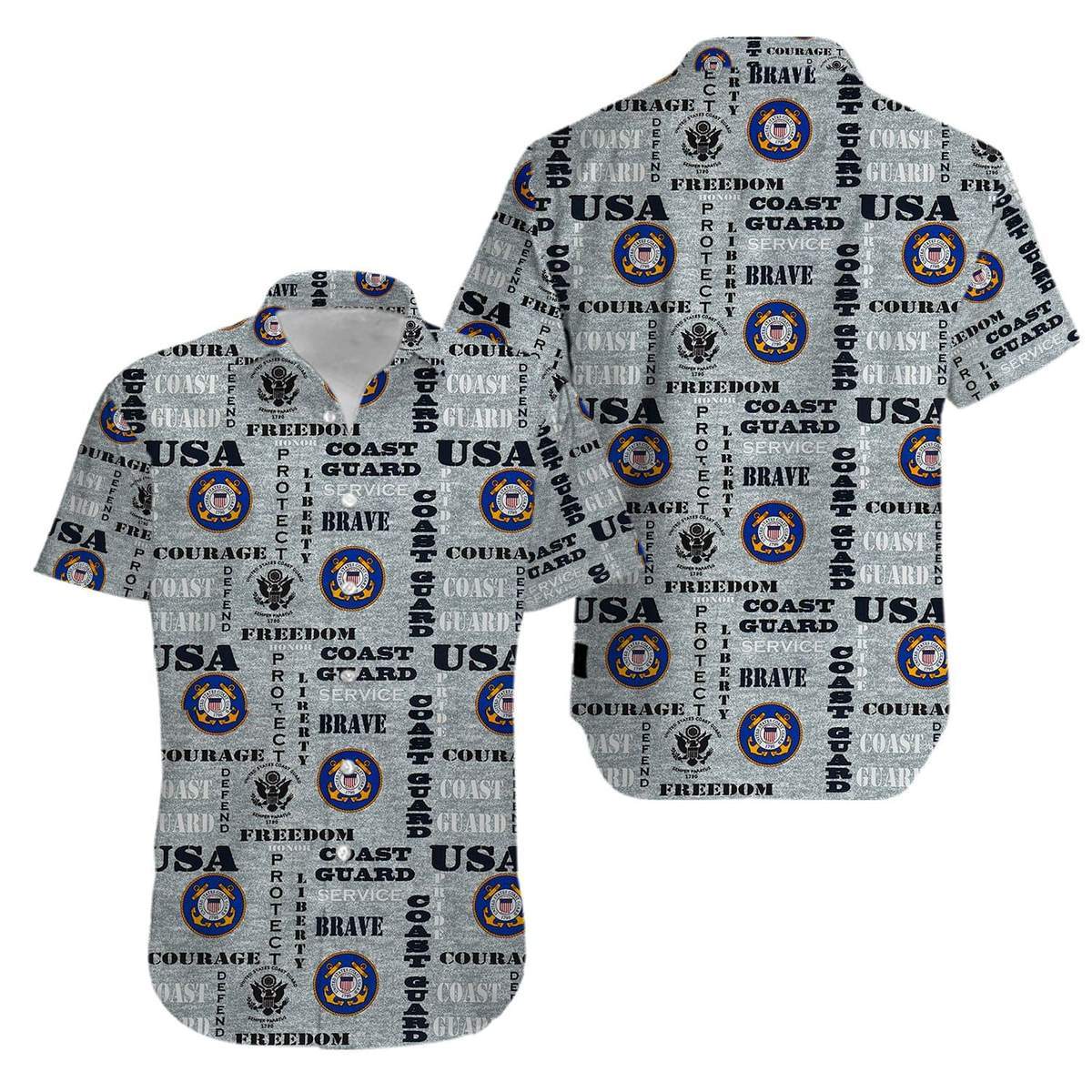 Us Army Military United States Coast Guard Hawaiian Shirt | For Men & Women | Adult | Hw8475