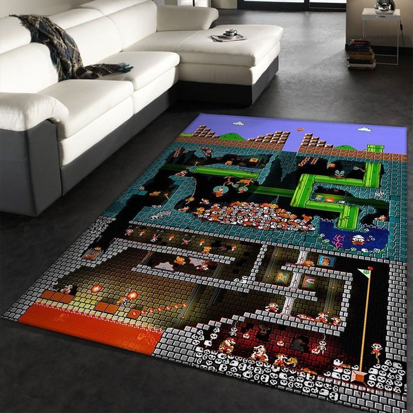 Super Mario 94 Area Rug Living Room And Bed Room Rug Gift Us Decor Vh3