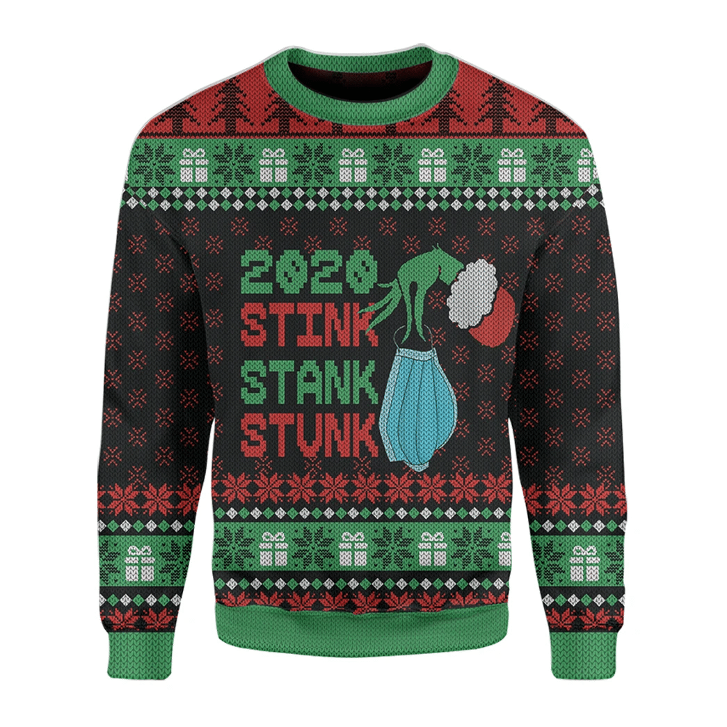 Alohazing 3D Stink Stank Stunk 2020 Ugly Christmas Sweatshirt