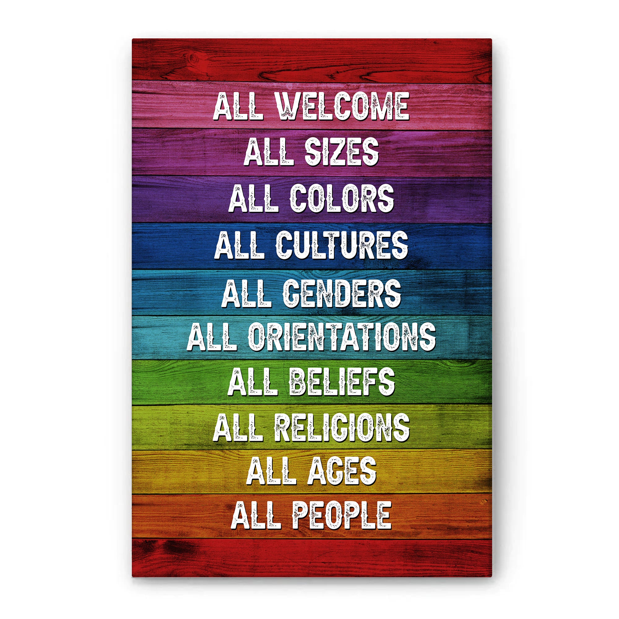 Social Equality Poster & Canvas, Welcome Sign – Liberal Wall Art, Home Decor For Lgbtq, Queer, Gay, Bi, Lesbian, African American, Black Equality