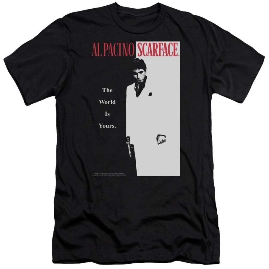 Scarface Shirt Classic Poster Premium Canvas T-Shirt