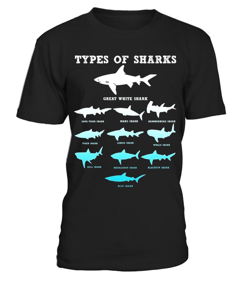 11 Types Of Sharks Marine Biology T-Shirt – Limited Edition T Shirts C-1Pvzm