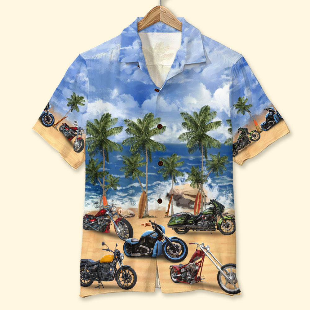 Custom Motorcycle Photo Hawaii Gift For Car Beach Pattern Ha67303