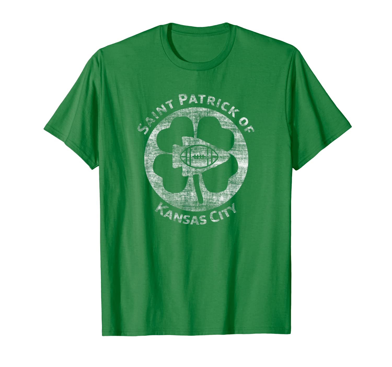 St Patrick Of Kansas City Football Vintage Clover T-Shirt  ,Sweatshirt ,Hoodie