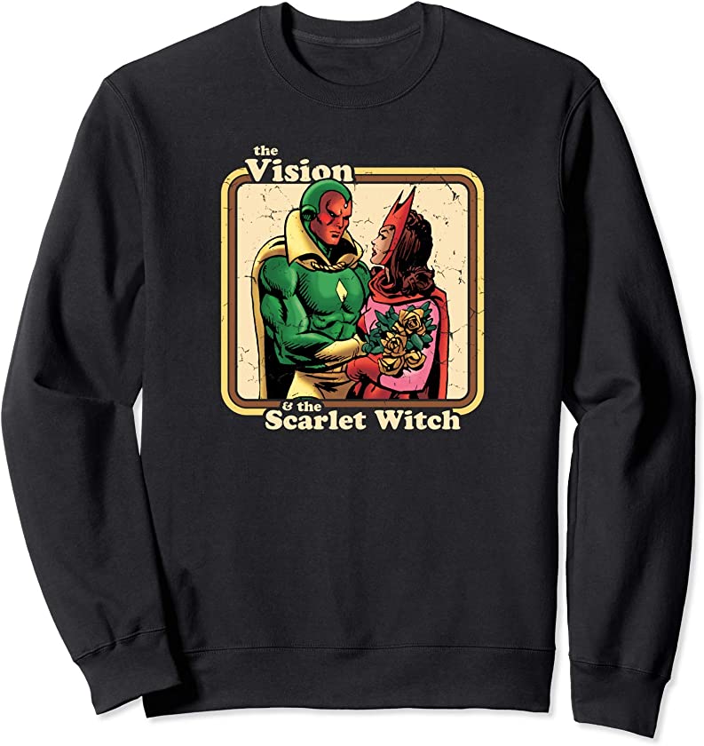 The Vision and The Scarlet Witch Retro Comic Sweatshirt