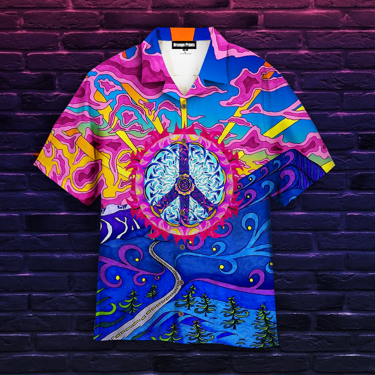 Hippie Peace Sign Hawaii Shirt For Men And Women Ha30529