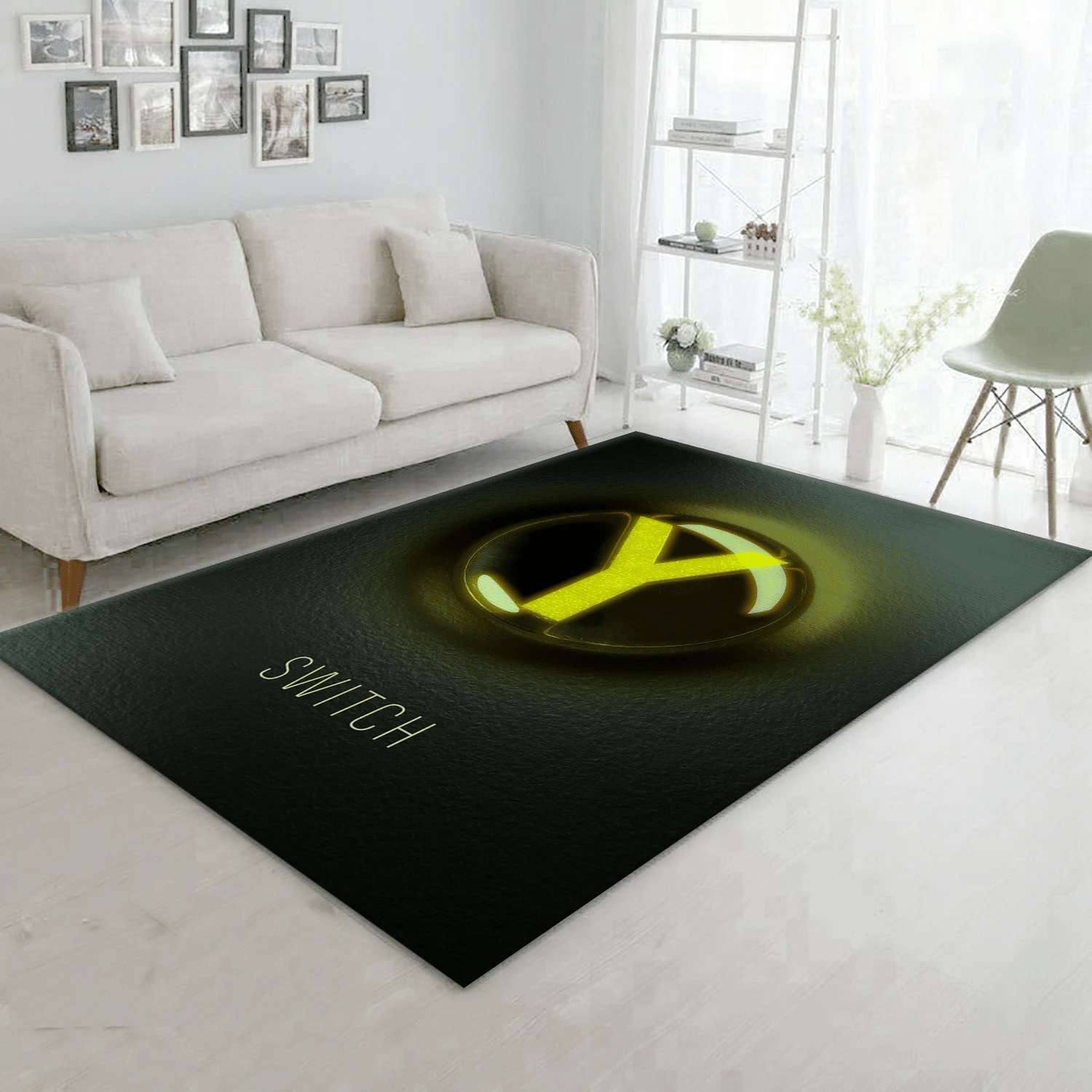 Xbox Button Y Area Rug Carpet, Living Room Rug – Christmas Gift Us Decor