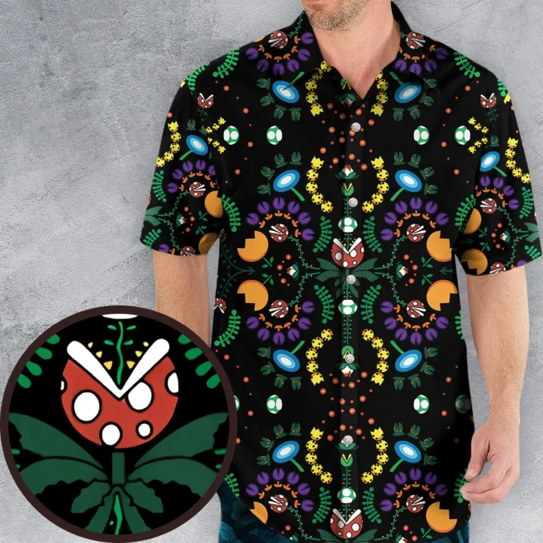 Mario Bros Piranha Plant Hawaiian Shirt