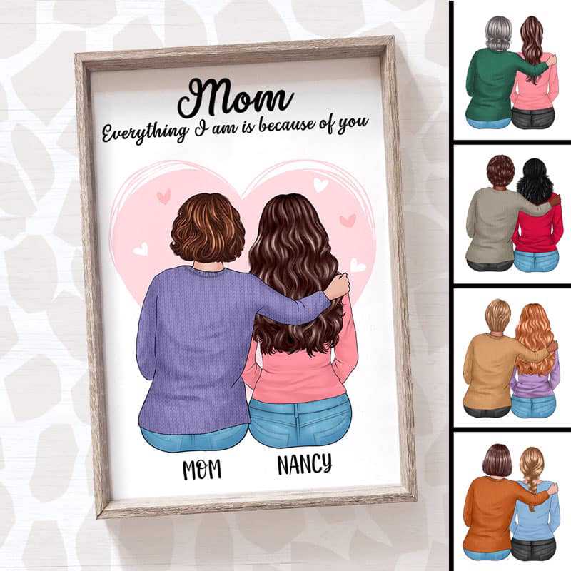 Mom Because Of You Personalized Vertical Poster