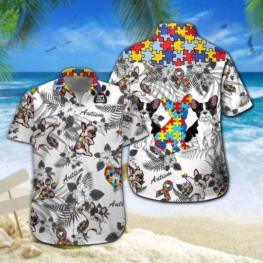 French Bulldog Autism Aloha Hawaii Shirts For Men Women Ha88162