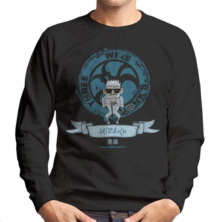 Three Wise Monkeys Mizaru Men’s Sweatshirt