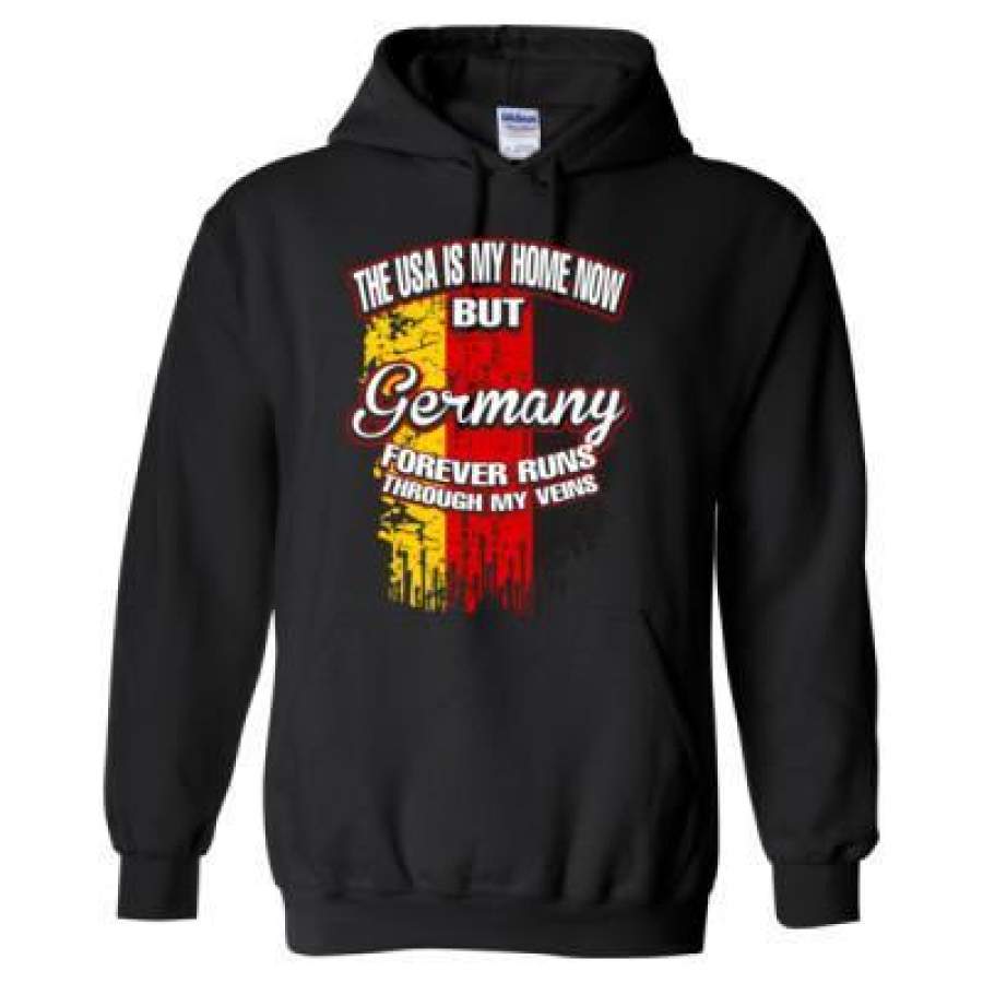 AGR The USA Is My Home Now But Germany Forever Runs Through My Veins – Heavy Blend™ Hooded Sweatshirt