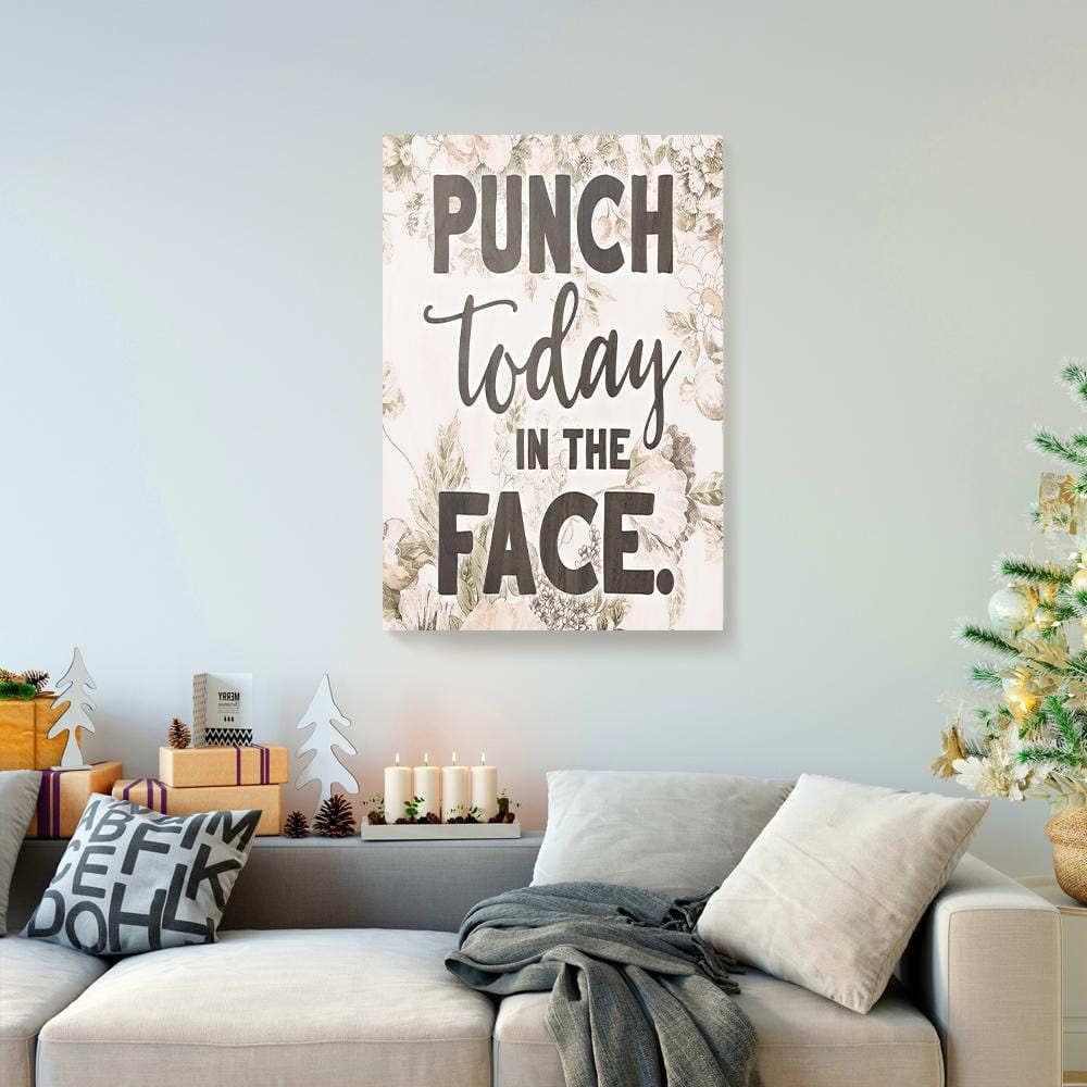 Canvas Prints Punch Today In The Face Flower Vintage Printing Home Canvas Wall Art Home Decoration