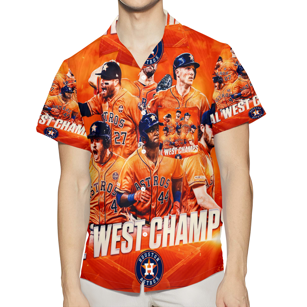 Houston Astros Team Al West Champs 3D All Over Print Summer Beach Hawaiian Shirt With Pocket