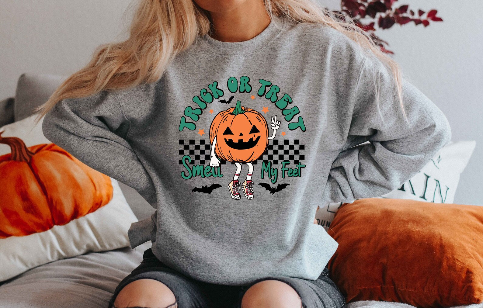 Funny Halloween Sweatshirt 2D Crewneck Sweatshirt All Over Print Sweatshirt For Women Sweatshirt For Men Sws4284