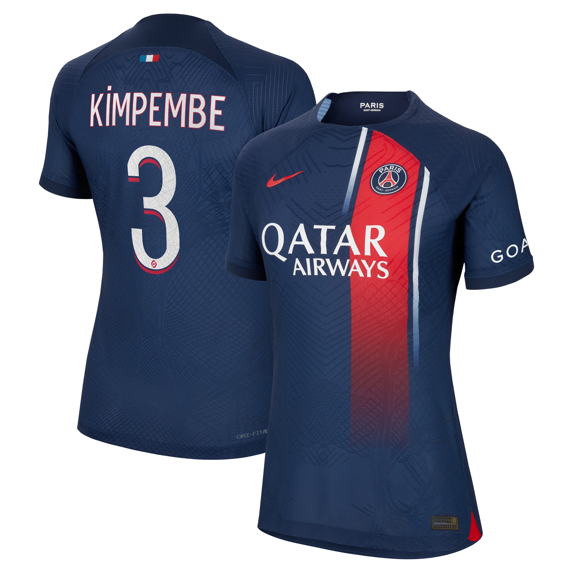 Presnel Kimpembe Paris Saint-Germain Women's 2023/24 Home Authentic Player Jersey – Navy