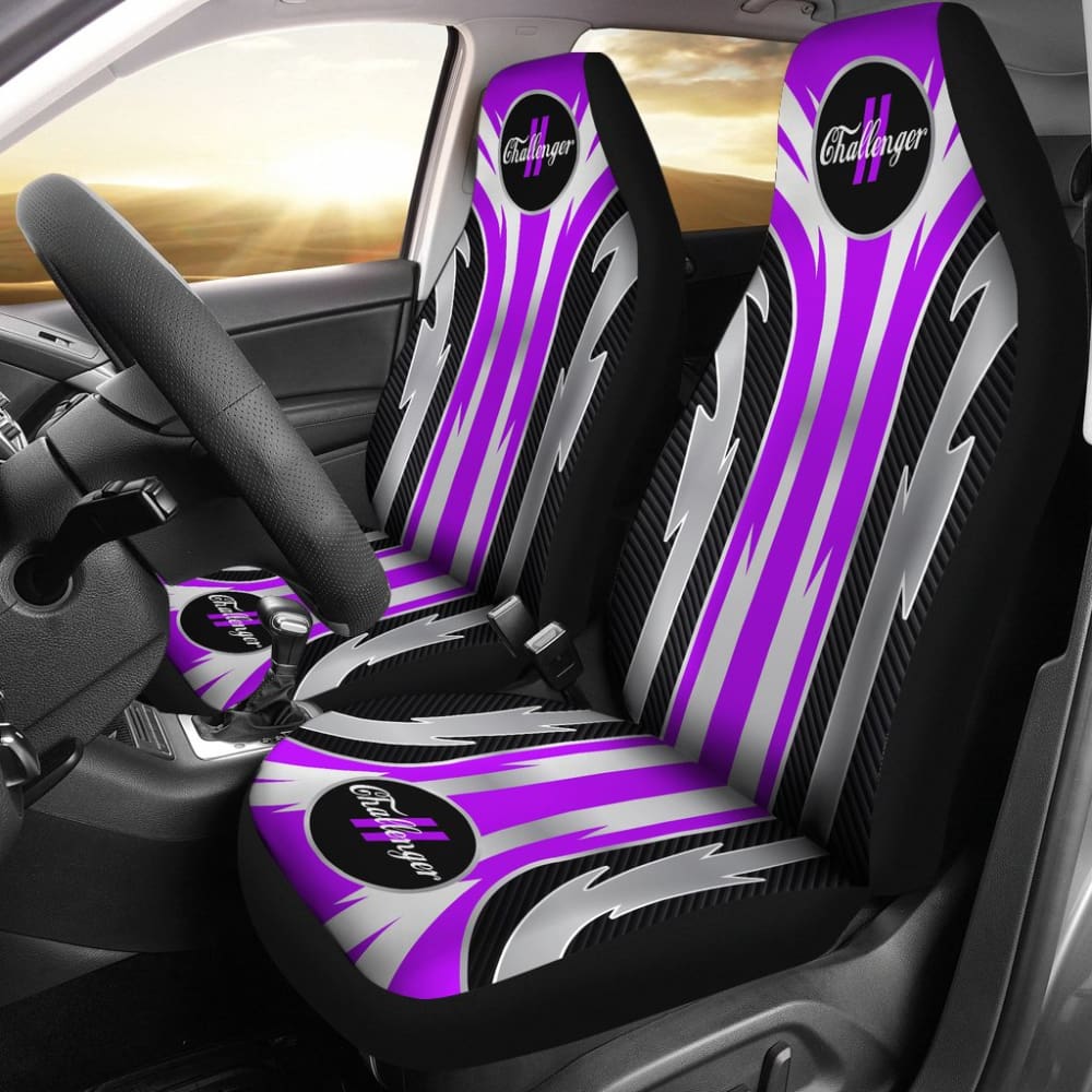 Amazing Purple Dodge Challenger Car Seat Covers 211803