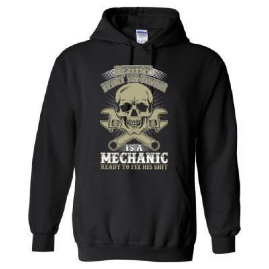 AGR Behind Every Engineer Mechanic Ready To Fix His Shit – Heavy Blend™ Hooded Sweatshirt