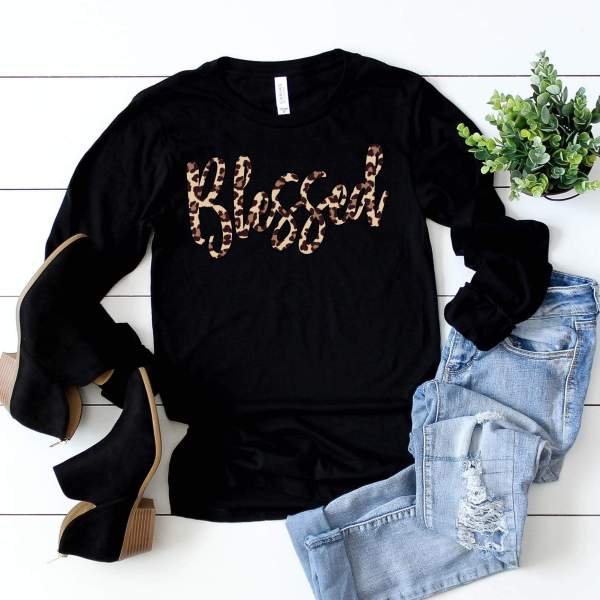 Blessed Leopard Long Sleeve Shirt