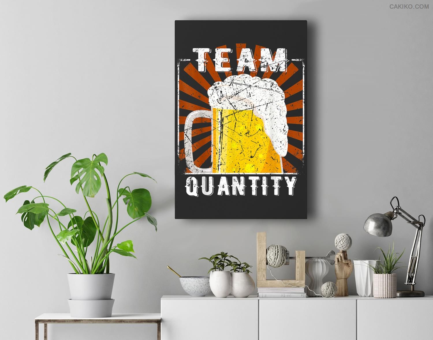 Vintage Team Quantity, Beer, Day Drinking Premium Wall Art Canvas Decor
