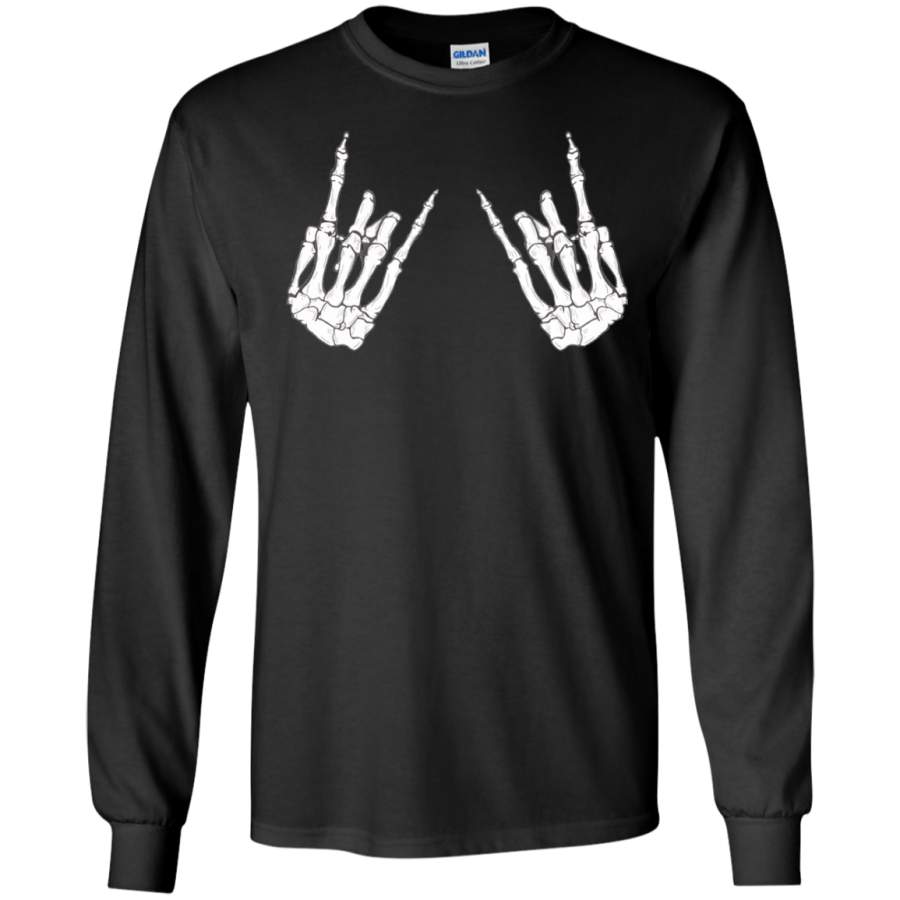 Futurino, Halloween Skeleton Rocker Graphic LS shirt/Hoodie/Sweatshirt