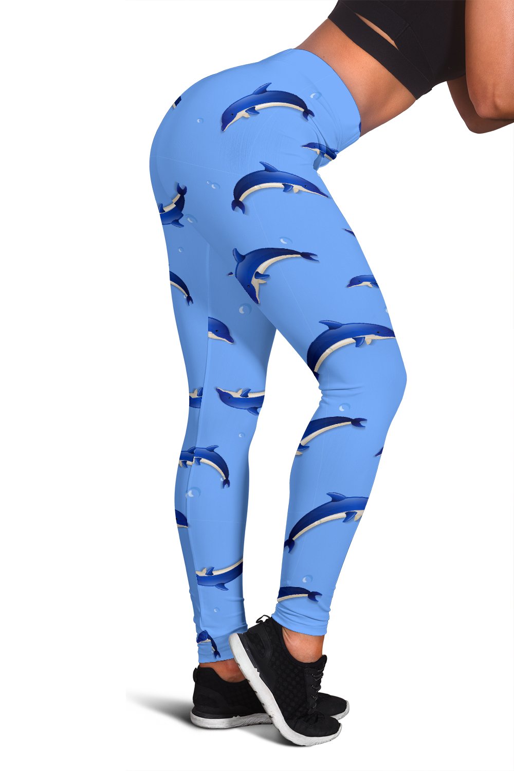 Dolphin Blue Print Women Leggings