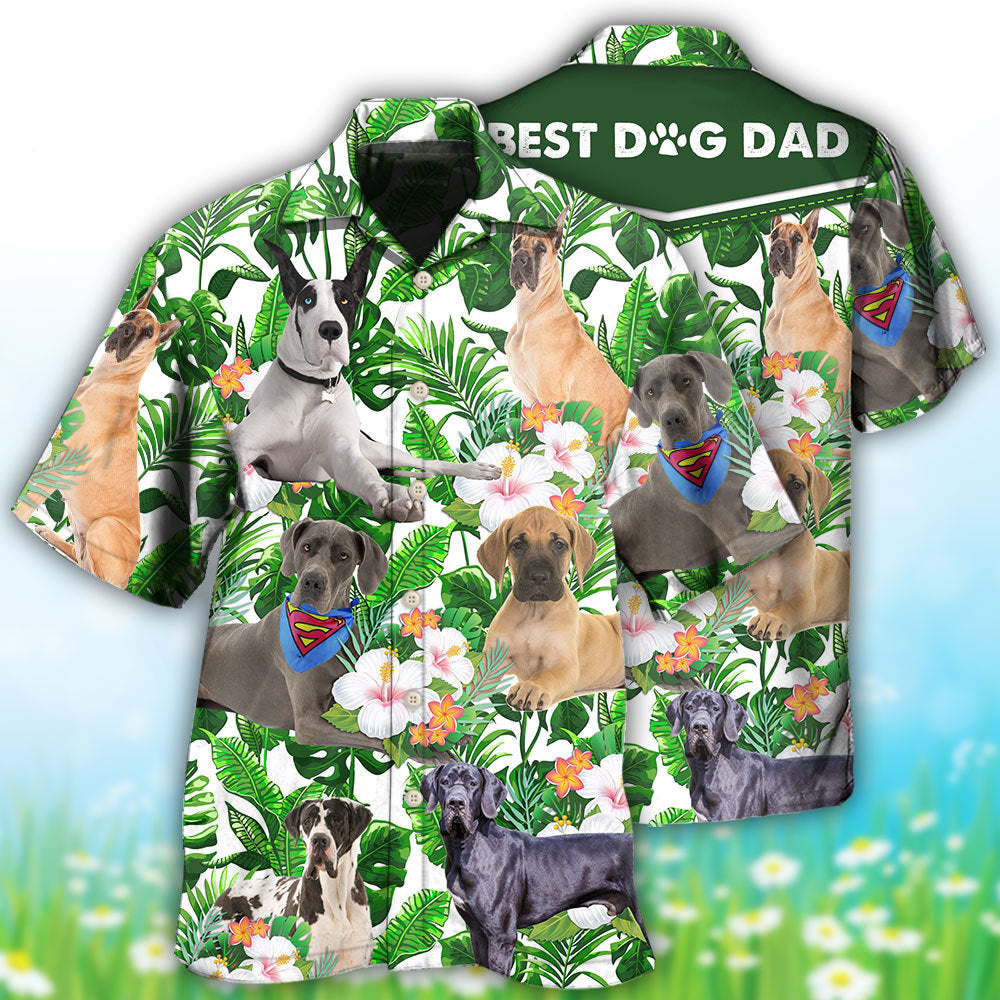 Great Dane Best Dog Dad Hawaii Shirt Ha61572