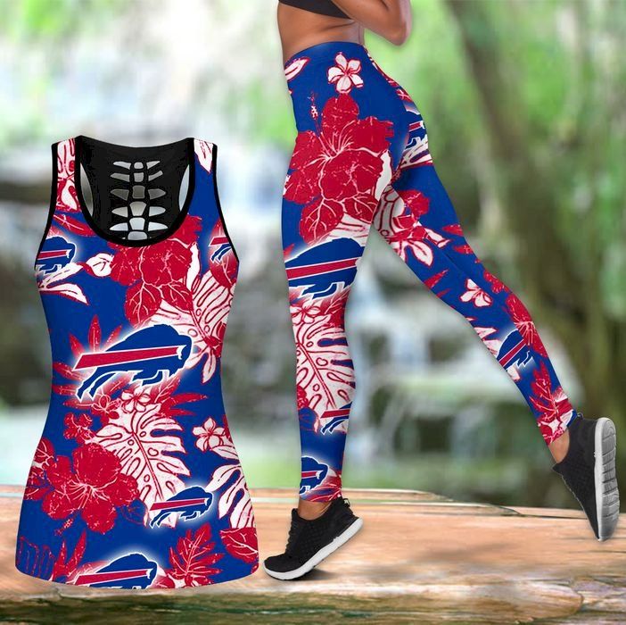 Womens Buffalo Bills Hawaiian Tropical Tank Top And Leggings Set