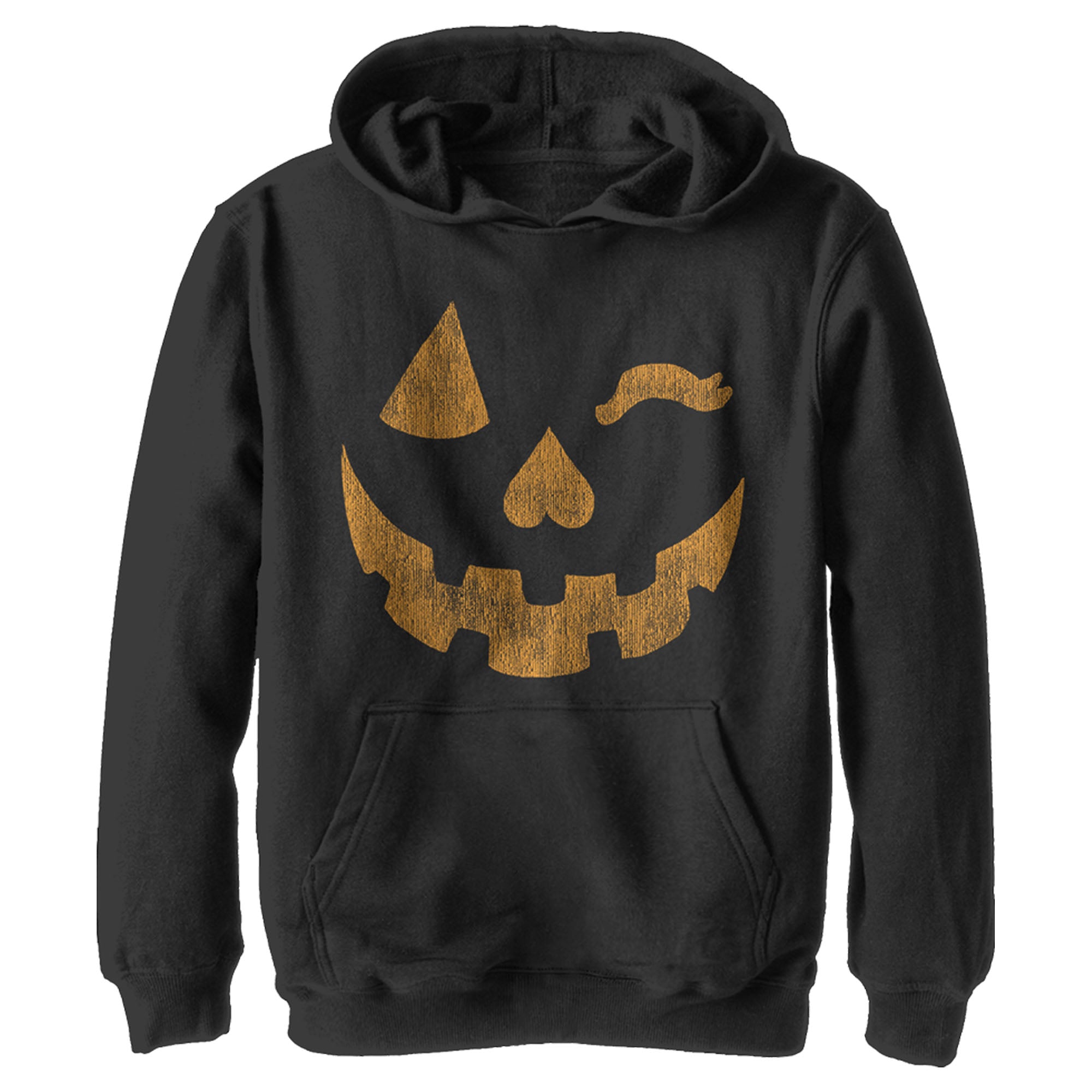 Lost Gods Boy’S Halloween Jack-O’-Lantern Wink  Pull Over Hoodie