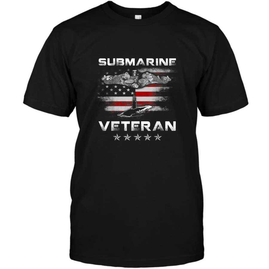 Vintage Submarine Veteran American Flag Patriotic shirt T-Shirt