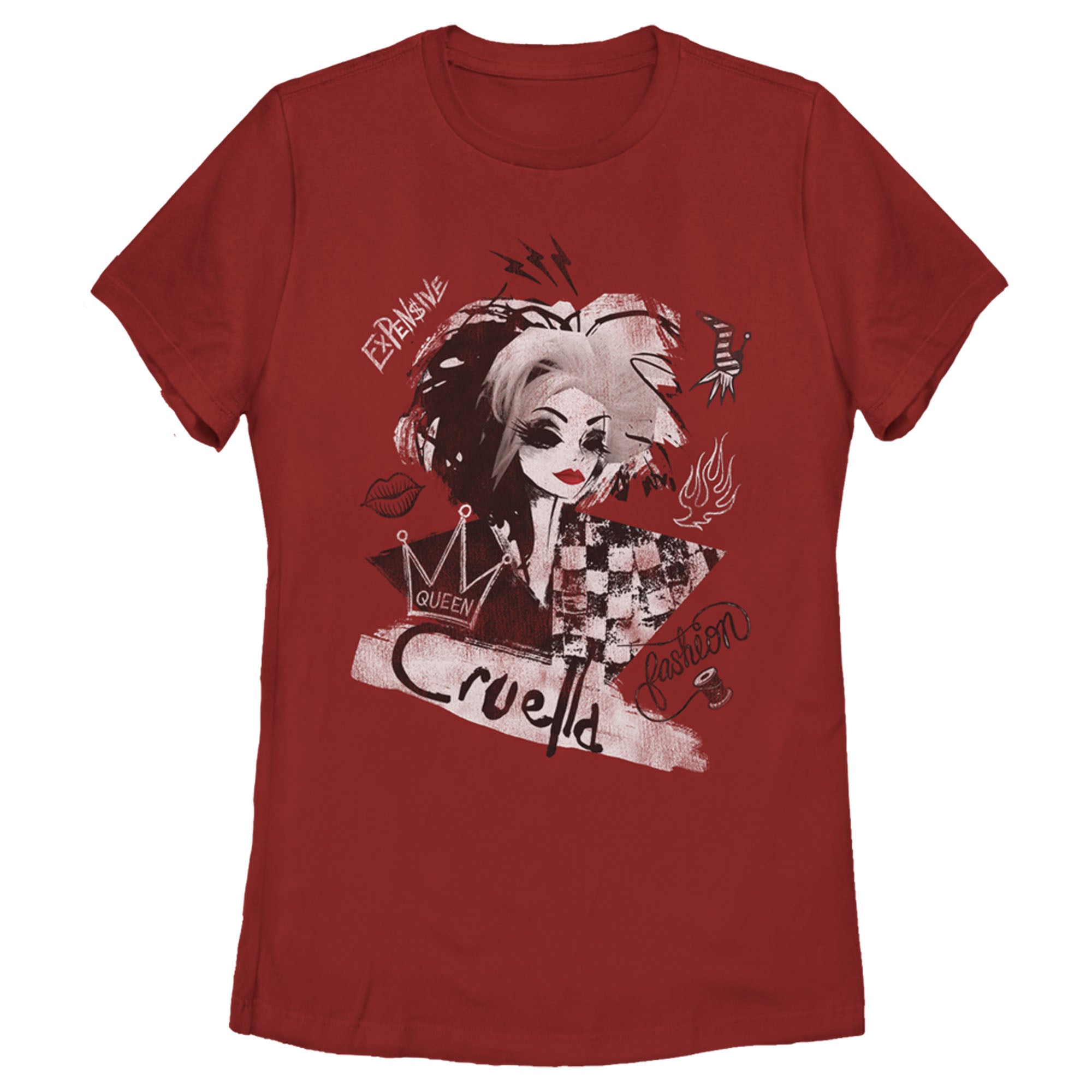 Cruella Women’S Fashion Sketch  T-Shirt