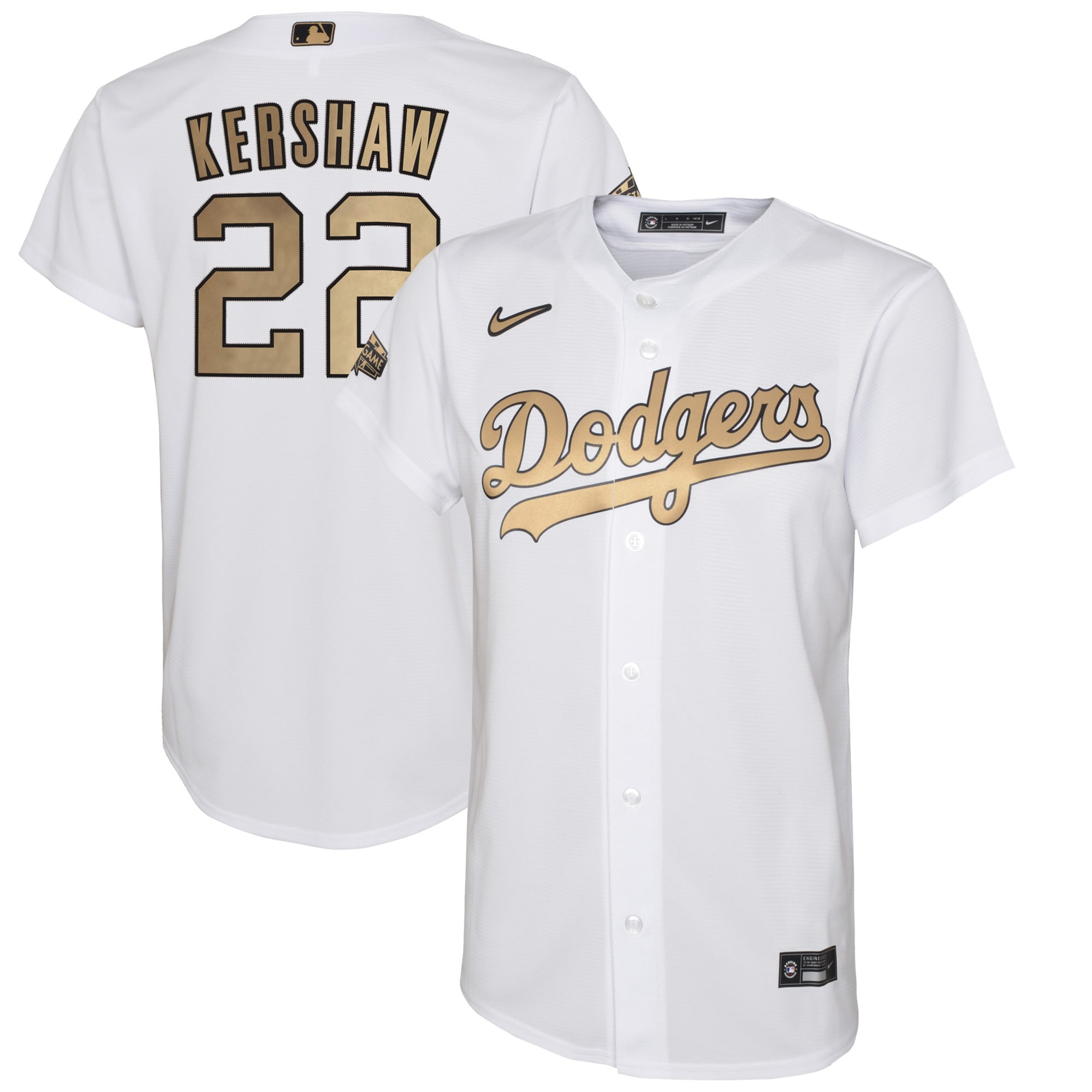 Clayton Kershaw Los Angeles Dodgers 2022 MLB All-star Game Replica Player Jersey – White MLB