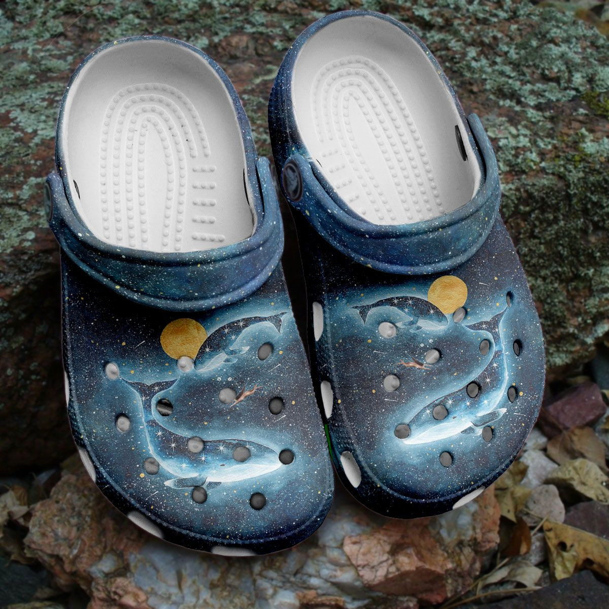 Whale Galaxy Art Crocs Shoes – The Ocean By Night Shoes Crocbland Clog Birthday Gifts For Man Woman