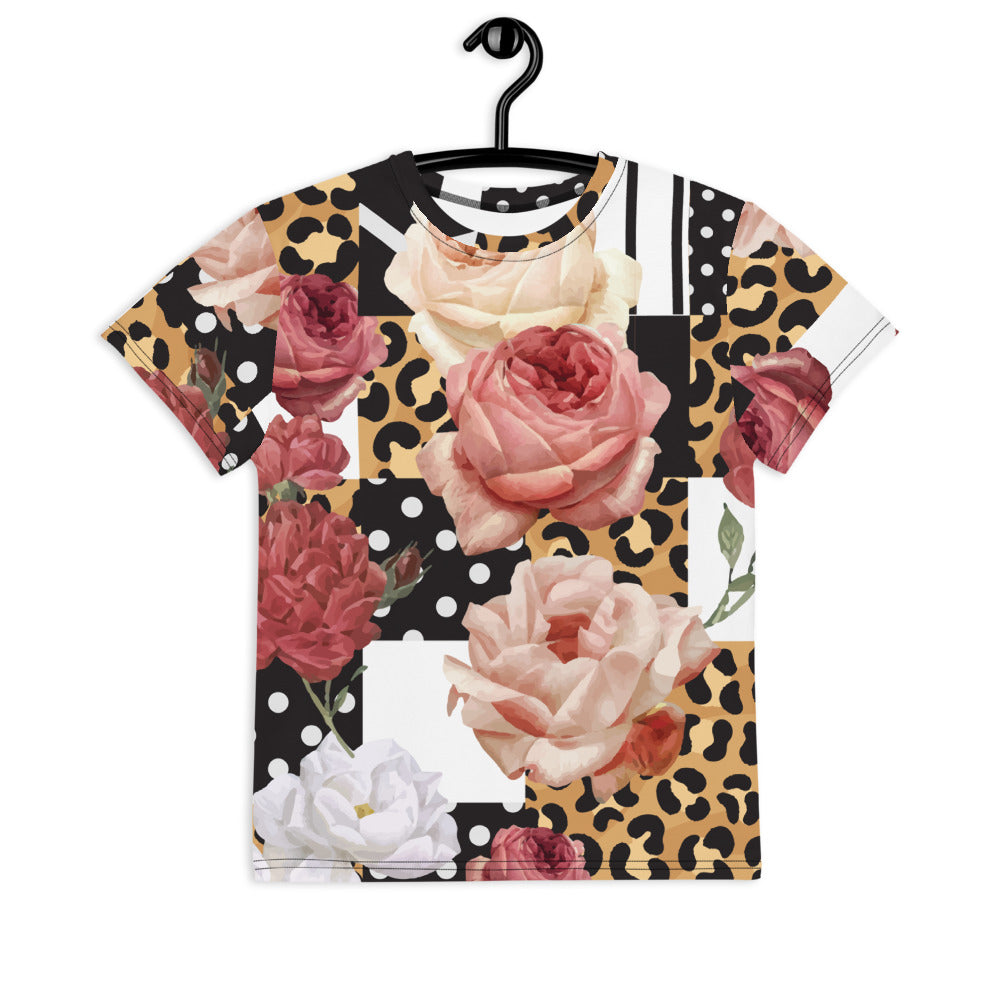 Polka Dot & Leopard Print Big Kids T-Shirt