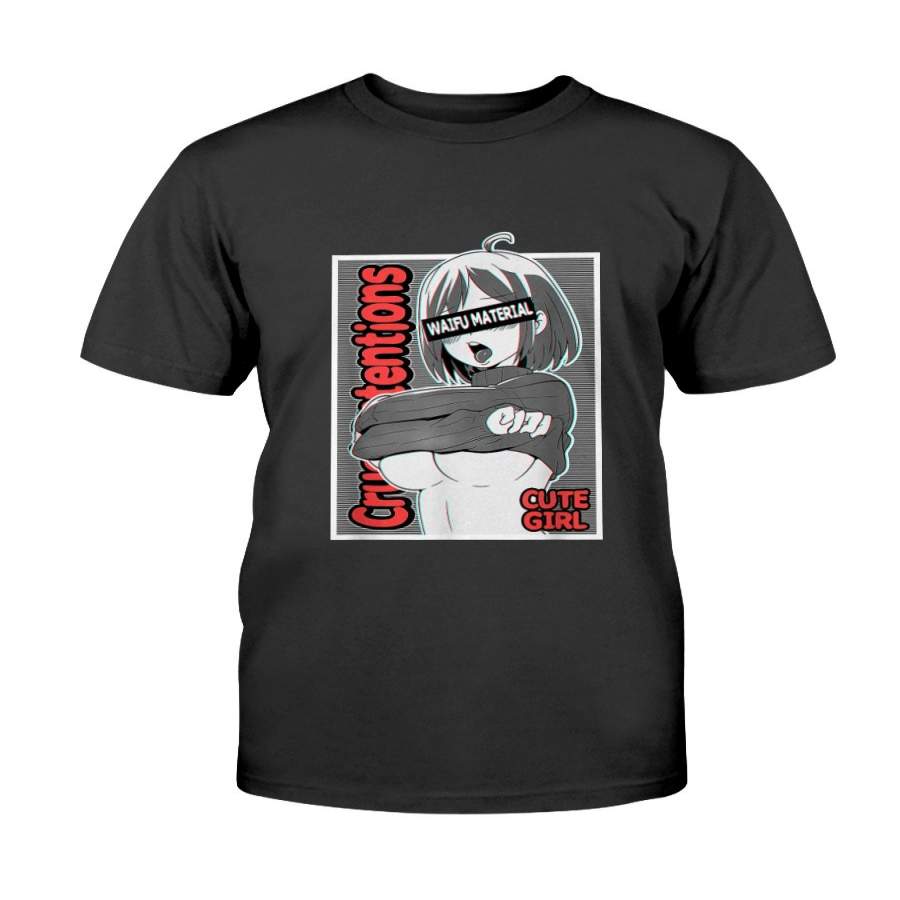 Ahegao Anime girl shirt Ecchi Waifu Material lewd otaku
