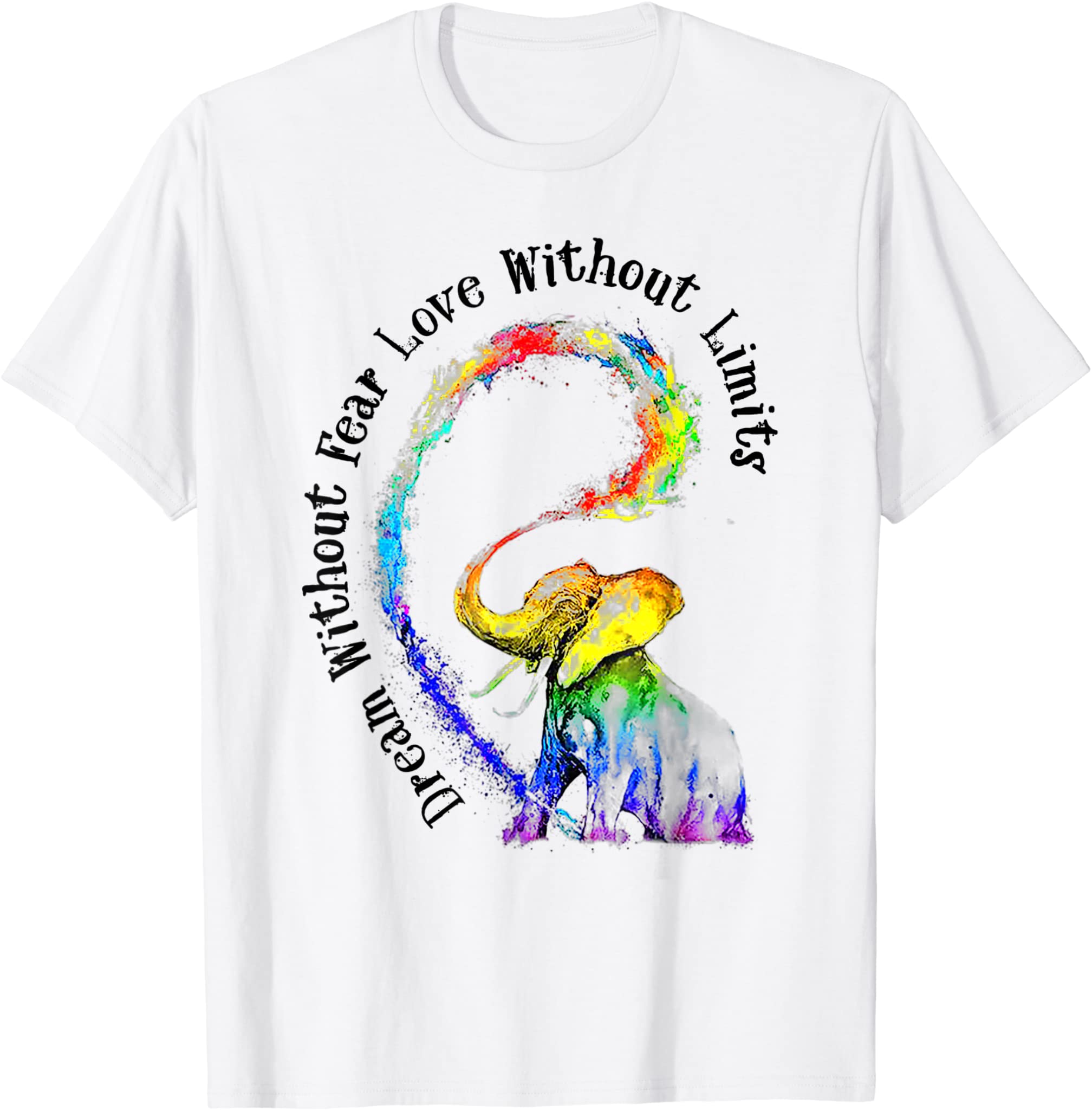 Dream Without Fear Love Without Lgbtq Limits Elephant Lgbt T-Shirt