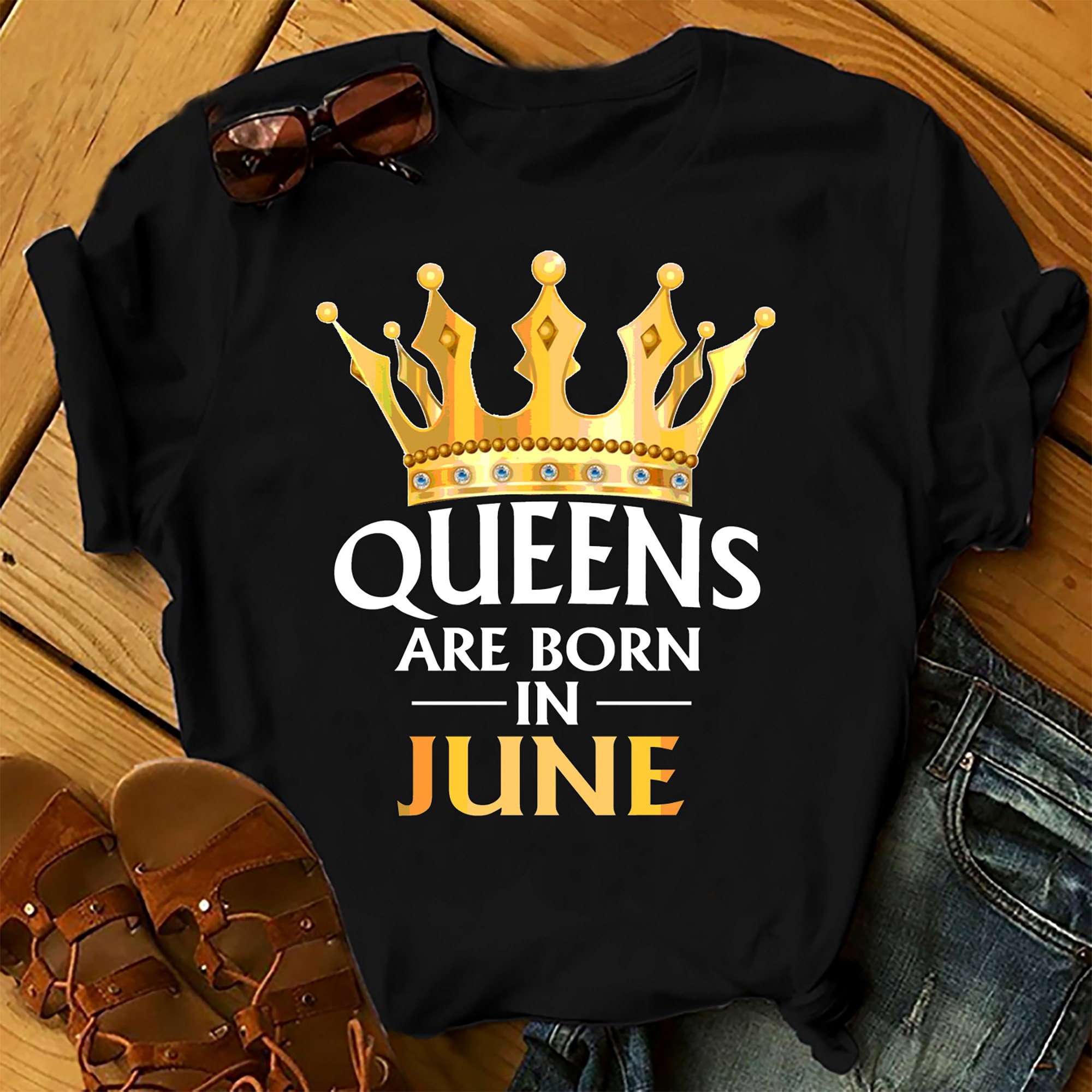 Queens Are Born In June Shirts Women, Birthday T Shirts, Summer Tops, Beach T Shirts